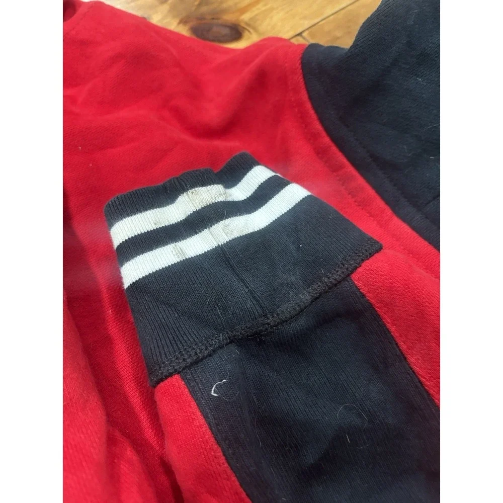 Vintage Polo Ralph Lauren The Mercer Polo Team Hoodie Size Large. Red & Black